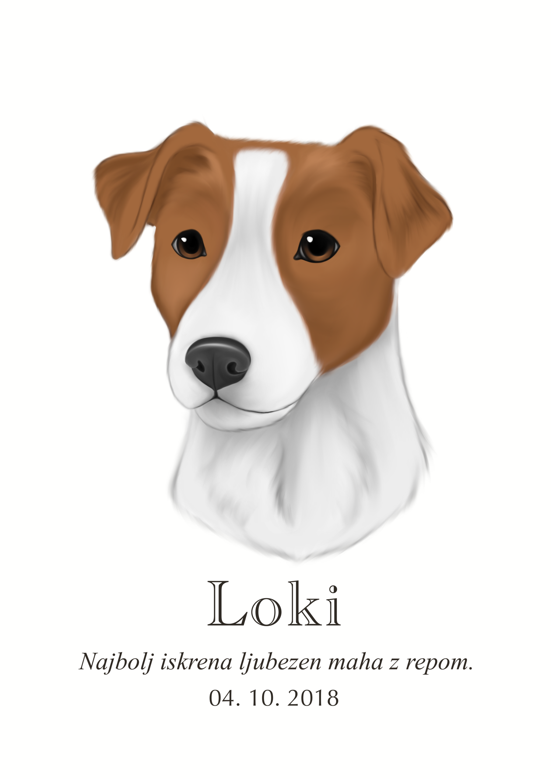 Print Jack Russell terier