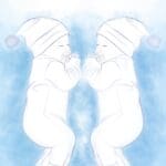 Izvedba: Moder akvarel